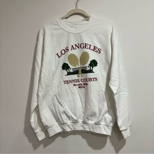 White Los Angeles Tennis Courts Sweatshirt